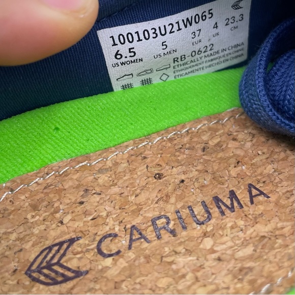 Cariuma unisex oca low shadow blue canvas sneakers Size 6.5Women 5Mens - Picture 7 of 14